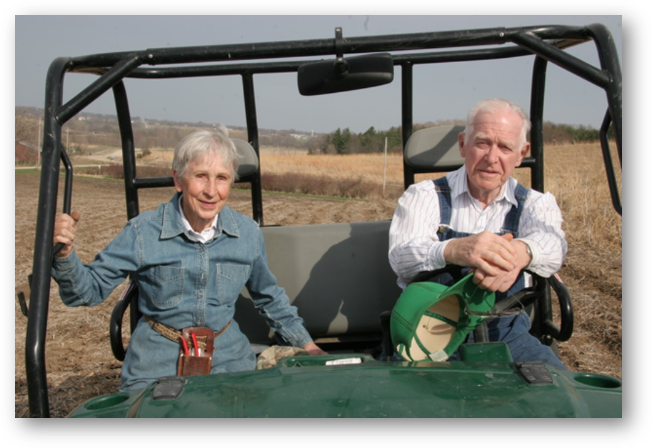 Paige's grandparents on the farm